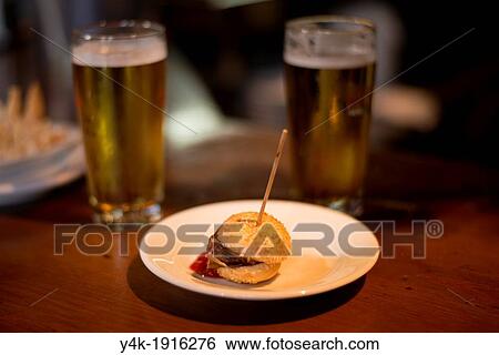 Stock Photograph - Europe, Spain, Barcelona, Tapas. Fotosearch