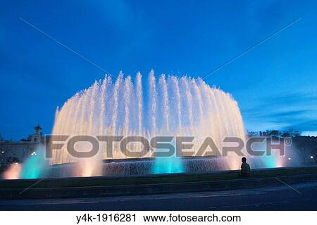 Europe, Spain, Barcelona, The Magic Fountain of Montju? c Catalan: Font m? gica de Montju? c, Spanish View Large Photo Image Stock Image - Europe, Spain, Barcelona, The Magic Fountain of Montju? c Catalan: Font m? gica de Montju? c, Spanish. Fotosearch