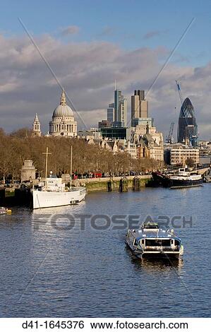 Stock Photograph - Europe, UK, england, London, Cityscape, St Pauls, vertical, 2012. Fotosearch