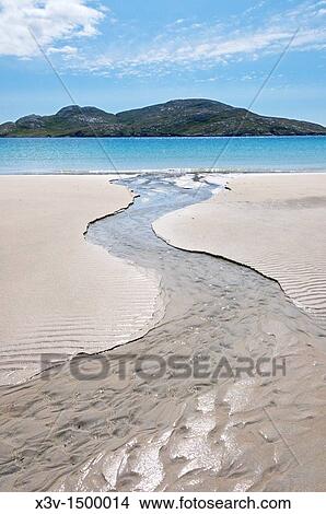 Picture - Europe, UK, Scotland, Outer Hebrides - the island of Sandray seen from Bagh a? Deas on Vattersay. Fotosearch