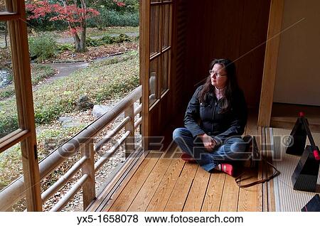 European woman tourist looking at the garden at Tamozawa imperial villa in Nikko, Japan View Large Photo Image Stock Photo - European woman tourist looking at the garden at Tamozawa imperial villa in Nikko, Japan. Fotosearch