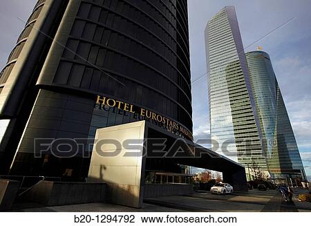 Eurostars Madrid Tower Hotel, CTBA, Cuatro Torres Business Area, Madrid, Spain. View Large Photo Image Stock Image - Eurostars Madrid Tower Hotel, CTBA, Cuatro Torres Business Area, Madrid, Spain.. Fotosearch