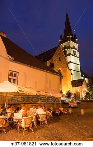 Evangelical church Huet square Sibiu Transylvania Romania View Large Photo Image Stock Image - Evangelical church Huet square Sibiu Transylvania Romania. Fotosearch