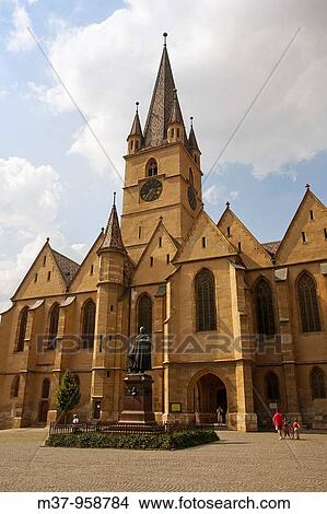 Evangelical church Sibiu Transylvania Romania View Large Photo Image Picture - Evangelical church Sibiu Transylvania Romania. Fotosearch