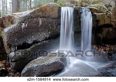 Evans Falls along Townline Brook in the White Mountains, New Hampshire USA These are a series of three waterfalls referred to as Triple Falls View Large Photo Image Picture - Evans Falls along Townline Brook in the White Mountains, New Hampshire USA These are a series of three waterfalls referred to as Triple Falls. Fotosearch