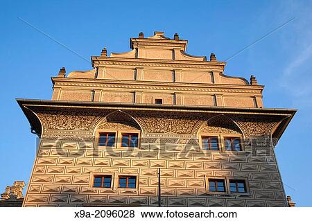 Stock Photo - Evening Light on Schwarzenberg Palace; Prague, Czech Republic; Europe.. Fotosearch