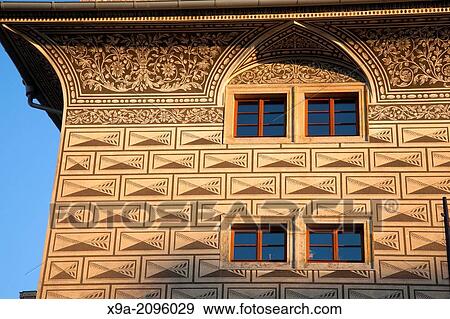 Stock Photo - Evening Light on Schwarzenberg Palace; Prague, Czech Republic; Europe.. Fotosearch
