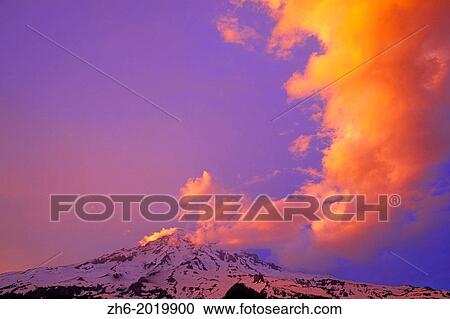 Evening light on vertical cloud formation over Mount Rainier, Mount Rainier National Park, Washington USA. View Large Photo Image Stock Image - Evening light on vertical cloud formation over Mount Rainier, Mount Rainier National Park, Washington USA.. Fotosearch