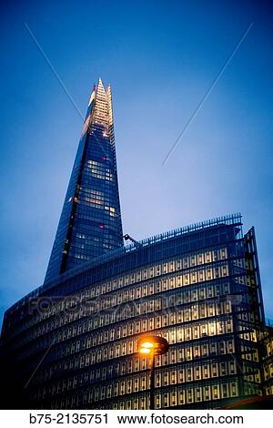 Evening view of The Shard building, tallest building in the European Union, London, England, UK, Europe View Large Photo Image Stock Image - Evening view of The Shard building, tallest building in the European Union, London, England, UK, Europe. Fotosearch