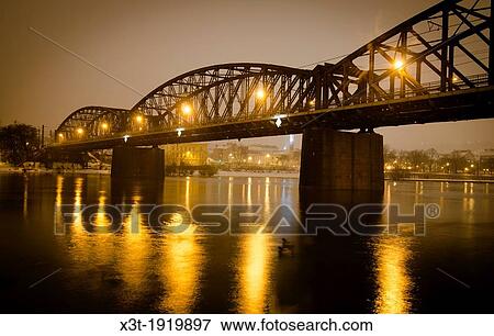 evening winter shot, Railway Bridge b. 1901 across Vltava river, Vysehrad, Prague, Czech Republic View Large Photo Image Stock Photo - evening winter shot, Railway Bridge b. 1901 across Vltava river, Vysehrad, Prague, Czech Republic. Fotosearch