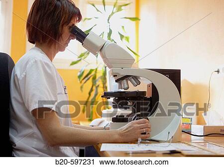 Examining samples under microscope, Pathological anatomy. Hospital de Zumarraga, Gipuzkoa, Euskadi, Spain View Large Photo Image Stock Image - Examining samples under microscope, Pathological anatomy. Hospital de Zumarraga, Gipuzkoa, Euskadi, Spain. Fotosearch