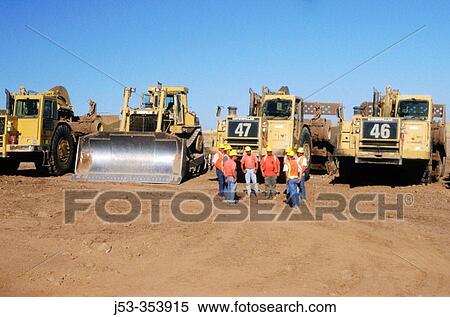 Excavating machine operators meeting. Lincoln, California. USA. View Large Photo Image Stock Photography - Excavating machine operators meeting. Lincoln, California. USA.. Fotosearch