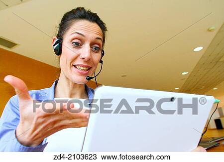 Executive with digital tablet View Large Photo Image Stock Image - Executive with digital tablet. Fotosearch