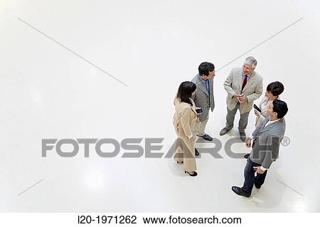 Stock Image - Executives at Convention Center, Business, Donostia, San Sebastian, Basque Country, Spain.. Fotosearch