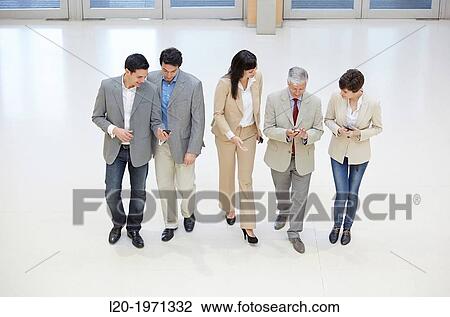 Stock Image - Executives at convention center, Business, Donostia, San Sebastian, Basque Country, Spain.. Fotosearch