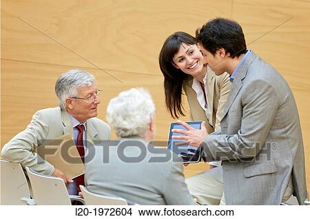 Picture - Executives at Convention Centre, Coaching, Business, Donostia, San Sebastian, Basque Country, Spain.. Fotosearch