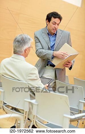 Stock Image - Executives at Convention Centre, Coaching, Business, Donostia, San Sebastian, Basque Country, Spain.. Fotosearch