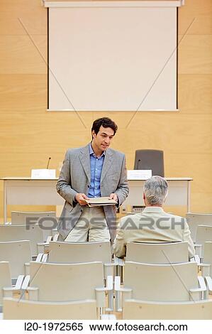 Stock Photography - Executives at Convention Centre, Coaching, Business, Donostia, San Sebastian, Basque Country, Spain.. Fotosearch