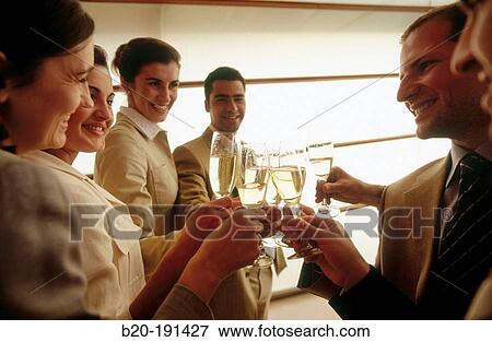 Stock Photo - Executives toasting. Fotosearch