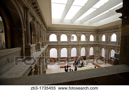 Stock Photography - Exhibition room in the new extension building in Prado Museum, Madrid, Spain. Designed by Rafael Moneo.. Fotosearch