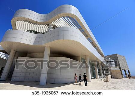 Stock Photo - Exhibitions Pavilion in Getty Center. Los Angeles. California. USA.. Fotosearch