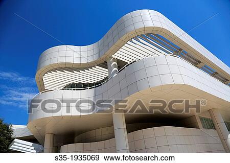 Stock Photo - Exhibitions Pavilion in Getty Center. Los Angeles. California. USA.. Fotosearch