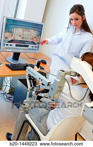 Stock Image - Exoskeleton and virtual environments for rehabilitation, Health and Biomedical applications, Vicomtech IK4, Centro de tecnologias de Interaccion Visual y Comunicaciones. Fotosearch