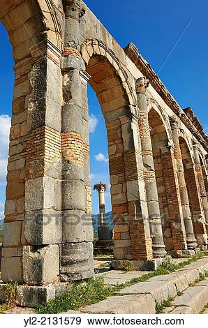 Exterior of the Basilica at Volubilis. View Large Photo Image Stock Photo - Exterior of the Basilica at Volubilis.. Fotosearch