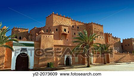 Exterior of the mud brick Kasbah of Taourirt, Ouarzazate, Morocco, built by Pasha Glaoui. A Unesco World Heritage Site. View Large Photo Image Stock Photo - Exterior of the mud brick Kasbah of Taourirt, Ouarzazate, Morocco, built by Pasha Glaoui. A Unesco World Heritage Site.. Fotosearch