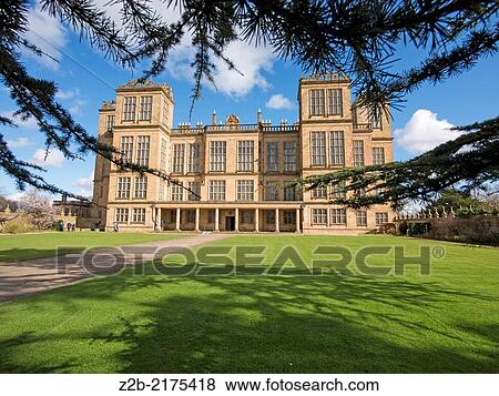 Stock Photo - Exterior view, Hardwick Hall, Derbsyhire, UK. Fotosearch