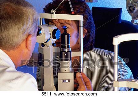 Stock Image - Eye examination. Fotosearch