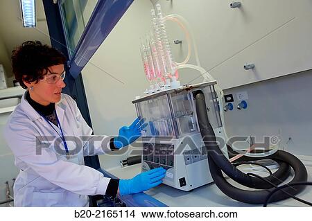 Picture - EYELA. Reactors. CO2 Laboratory. Energy and Environment Division. Tecnalia Research and Innovation. Miano. Alava. Basque Country. Spain.. Fotosearch