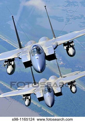 F-15E Strike Eagles assigned to the Louisiana Air National Guard's 159th Fighter Wing fly over southern Louisiana wetlands July 11 during an exercise The unit is stationed on Naval Air Station Joint Reserve Base, New Orleans View Large Photo Image Picture - F-15E Strike Eagles assigned to the Louisiana Air National Guard's 159th Fighter Wing fly over southern Louisiana wetlands July 11 during an exercise The unit is stationed on Naval Air Station Joint Reserve Base, New Orleans. Fotosearch