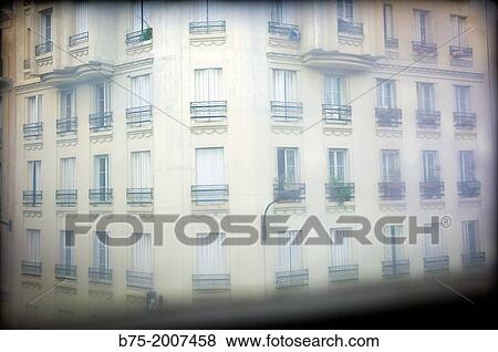 facade of an apartment building in Paris, France, Europe View Large Photo Image Stock Photo - facade of an apartment building in Paris, France, Europe. Fotosearch