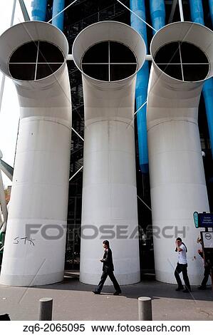 Facade of the Centre Pmpidou in Paris, France. View Large Photo Image Stock Photography - Facade of the Centre Pmpidou in Paris, France.. Fotosearch