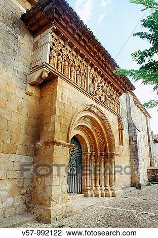 Facade of the Romanesque church. Moarves de Ojeda, Palencia province, Castilla Leon, Spain. View Large Photo Image Stock Image - Facade of the Romanesque church. Moarves de Ojeda, Palencia province, Castilla Leon, Spain.. Fotosearch