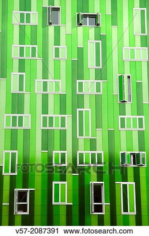 Stock Image - Facade of Vallecas 51 building. Ensanche de Vallecas, Madrid, Spain.. Fotosearch