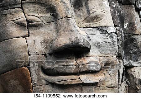 Face of the Lokeshwaram at the Bayon Temple in Angkor-Thom View Large Photo Image Stock Image - Face of the Lokeshwaram at the Bayon Temple in Angkor-Thom. Fotosearch