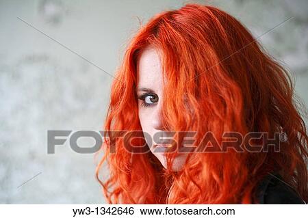 Stock Photograph - face pretty redhead girl. Fotosearch