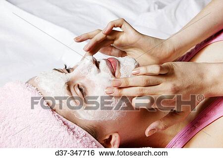 Facial treatment View Large Photo Image Stock Photograph - Facial treatment. Fotosearch