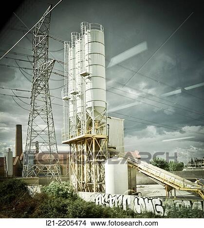 Picture - Factory. Barcelona province, Catalonia, Spain.. Fotosearch