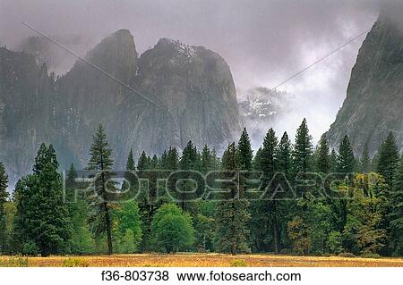 Fall rain clouds over Yosemite Valley, Yosemite National Park, CALIFORNIA View Large Photo Image Stock Photo - Fall rain clouds over Yosemite Valley, Yosemite National Park, CALIFORNIA. Fotosearch