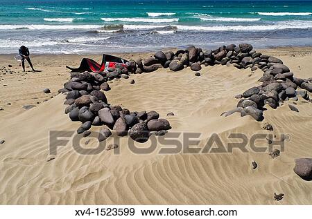 Famara beach Lanzarote, Canary Islands Spain View Large Photo Image Stock Photo - Famara beach Lanzarote, Canary Islands Spain. Fotosearch