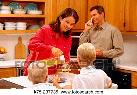 Family at breakfast View Large Photo Image Stock Photography - Family at breakfast. Fotosearch