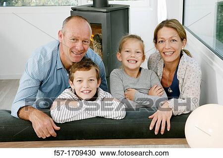 Family at home View Large Photo Image Stock Image - Family at home. Fotosearch