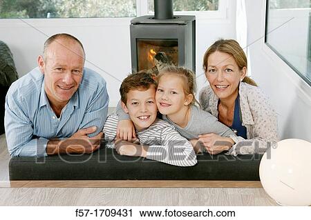 Family at home View Large Photo Image Stock Image - Family at home. Fotosearch