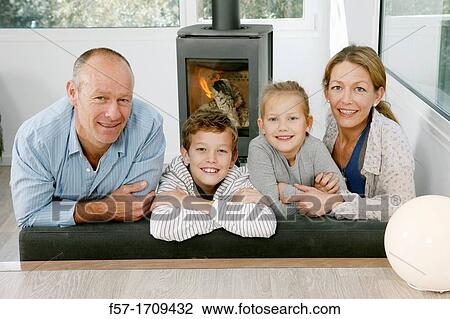 Family at home View Large Photo Image Stock Image - Family at home. Fotosearch