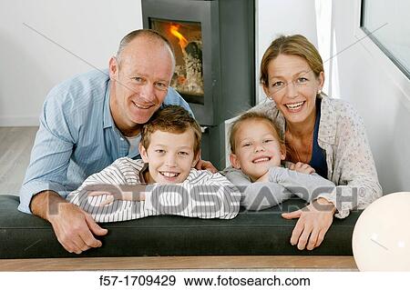 Family at home View Large Photo Image Stock Photo - Family at home. Fotosearch