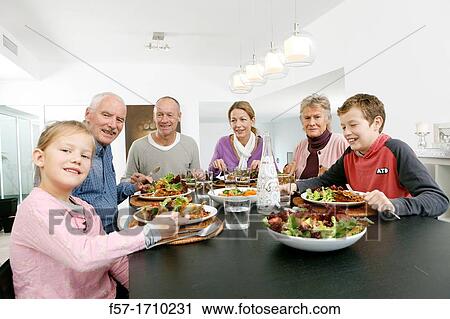Stock Image - Family dinner. Fotosearch