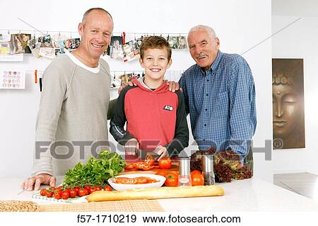 Family in the kitchen View Large Photo Image Stock Photo - Family in the kitchen. Fotosearch